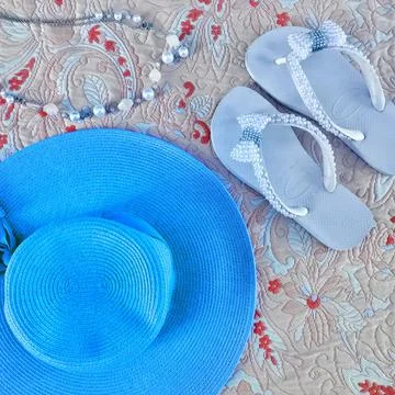 Beach Day Essentials Stock Photos