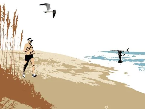 Beach day Stock Illustration