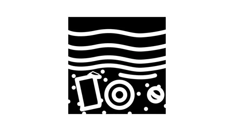 Beach day summer spend time glyph icon animation Stock Footage 326730698