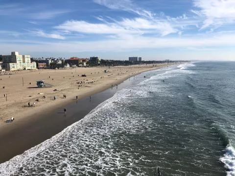Beach days birdseye view Stock Photos