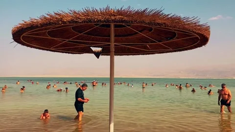 Beach dead sea 2 Stock Footage 220669766