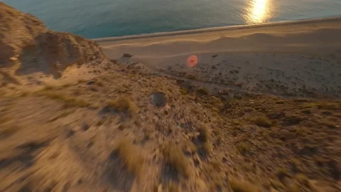 BEACH OF DEATH CINEMATIC FPV 4K - UHD - HDR Stock Footage 231176595