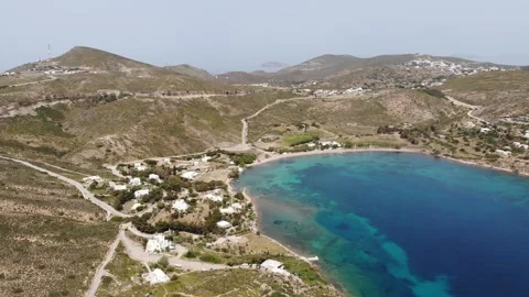 Beach Descent Blue Sea Greece Video stock 331708367