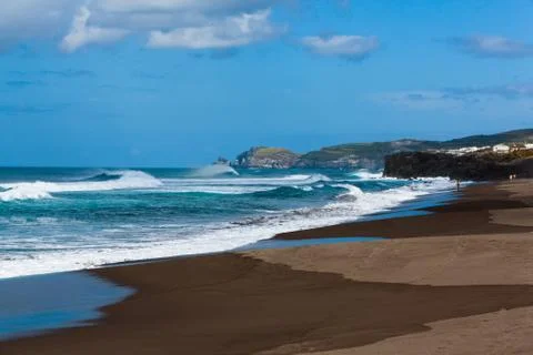 Beach detail with surf Stock Photos