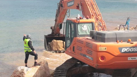 Beach development site Stock Footage 121225885