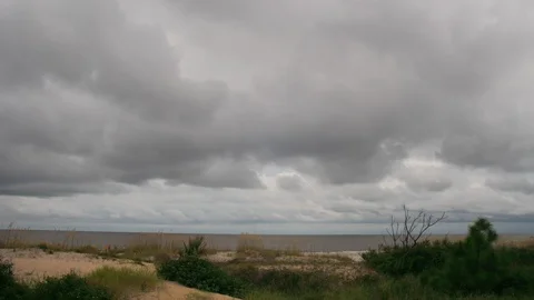 Beach Dolly Timelapse clouds Stock Footage 113101679