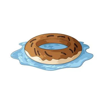 Beach donut float illustration Illustrazione stock