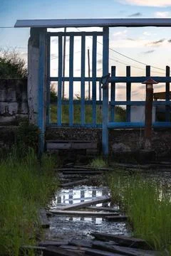 Beach door Foto stock