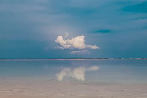 Beach with a dramatic and beautiful sky Stock Photos