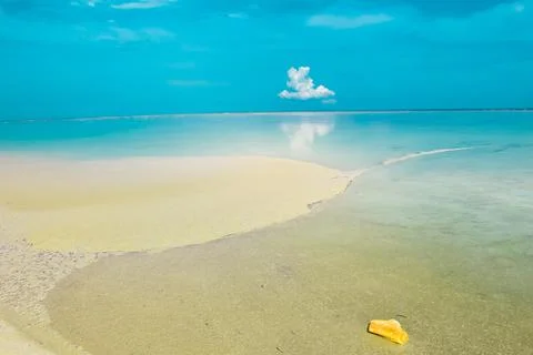 Beach with a dramatic and beautiful sky Stock Photos
