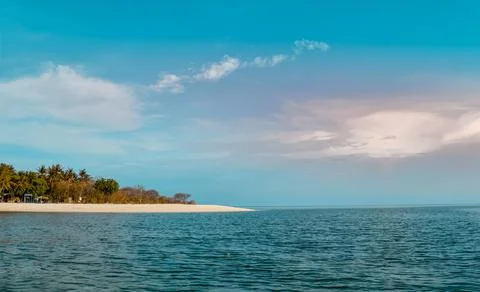 Beach with a dramatic and beautiful sky Stock Photos
