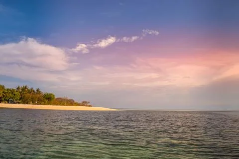Beach with a dramatic and beautiful sky Stock Photos