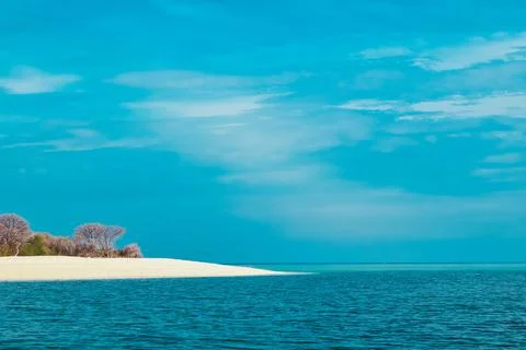 Beach with a dramatic and beautiful sky Stock Photos