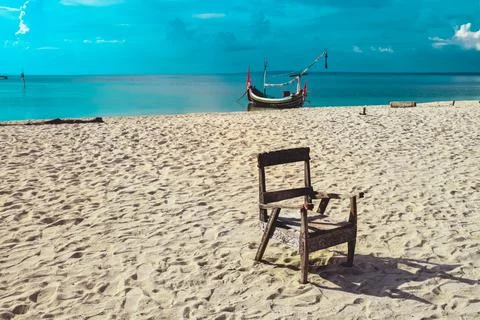 Beach with a dramatic and beautiful sky Stock Photos