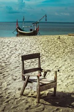Beach with a dramatic and beautiful sky Stock Photos