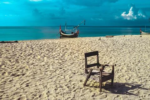 Beach with a dramatic and beautiful sky Stock Photos
