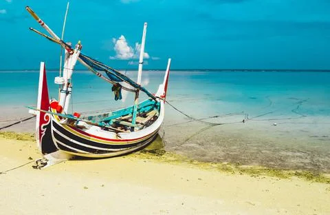 Beach with a dramatic and beautiful sky Stock Photos