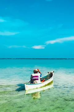 Beach with a dramatic and beautiful sky Stock Photos