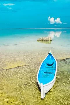 Beach with a dramatic and beautiful sky Stock Photos