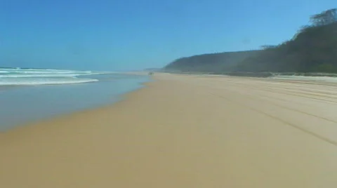 Beach driving Stock Footage 619029