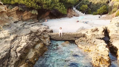 Beach Drone Stock Footage 99610227