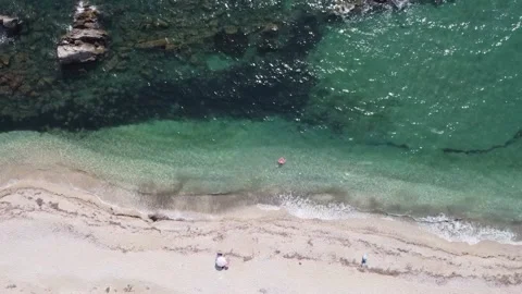 Beach drone footage Stock Footage 154599394