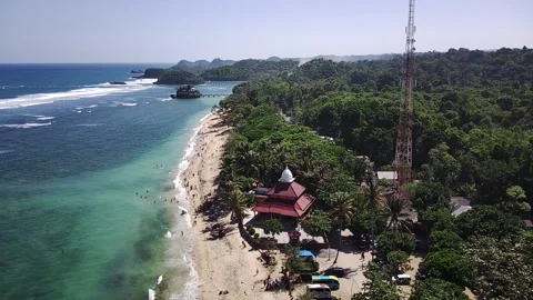Beach Drone footage Stock Footage 242419435