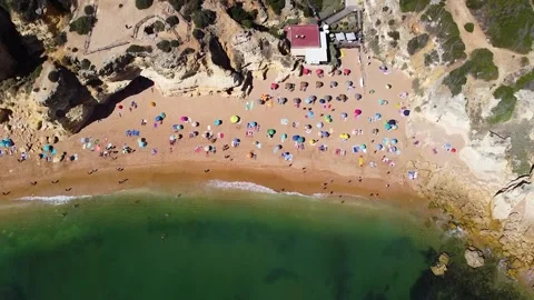 Beach drone going up Video stock 139392524