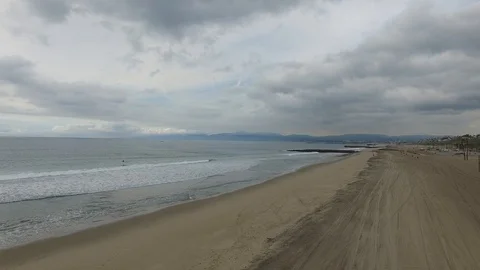 Beach Drone Shot Stock Footage 105938830