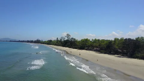 Beach drone on sunny day 库存影片 148076517