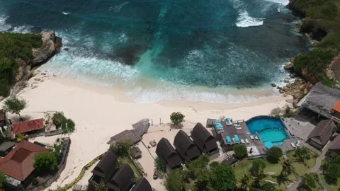 Beach drone video, Bali Stock Footage 197557403