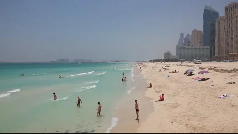Beach in Dubai 库存影片 6531903