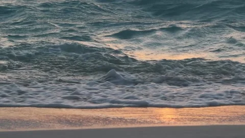 Beach during sunset Stock Footage 218395551