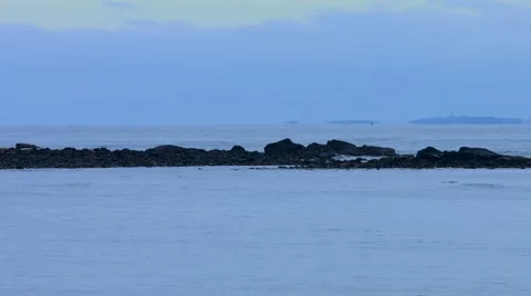 Beach During The Winter Video stock 45370300