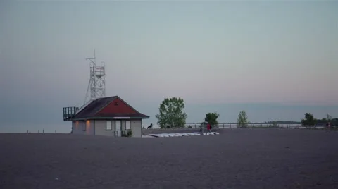 Beach at dusk. 4K UHD. Stock Footage 52002047