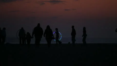 Beach at Dusk Stock Footage 11360250