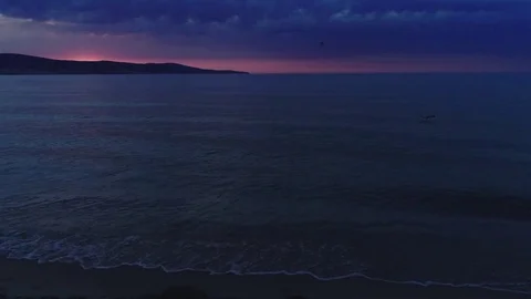 Beach at dusk Stock Footage 78019129