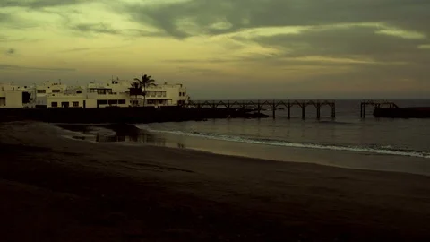 Beach at Dusk Stock Footage 102073463
