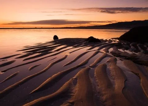 Beach at dusk Foto stock