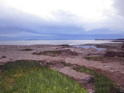 The Beach at Dusk Stock Photos