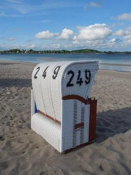 The beach of Eckernfoerde in germany Stock Photos