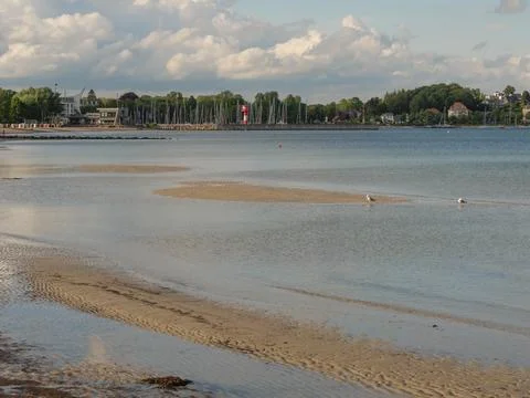 The beach of Eckernfoerde in germany Stock Photos