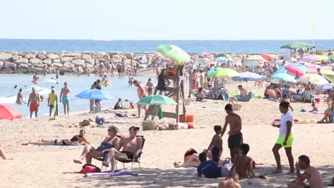 On the Beach (Editorial Use Only) Stock Footage 135450187