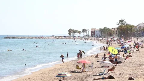 On the Beach (Editorial Use Only) Stock Footage 135450201