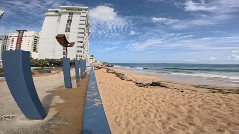 Beach at El Condado Stock Footage 346911961