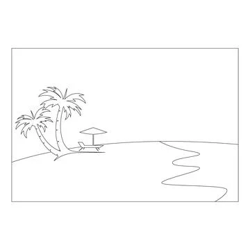 Beach element vector design Stock Illustration