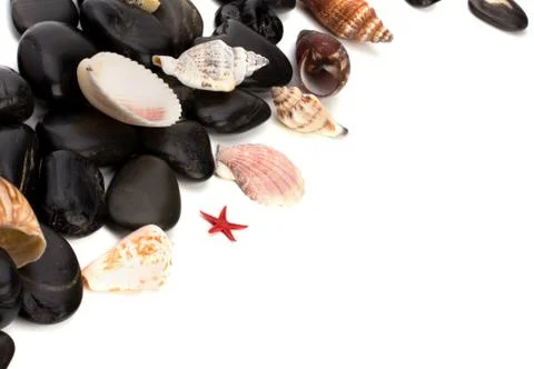 Beach elements background Stock Photos