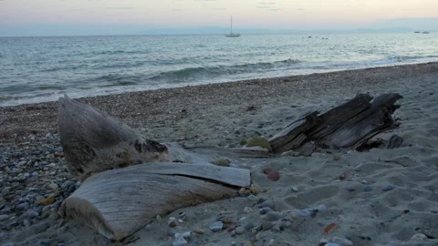 The beach is empty and the sea is calm 動画素材 324808064