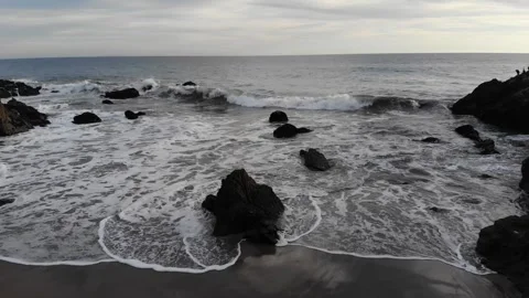 Beach Enclosure with Rocks Video stock 297228693
