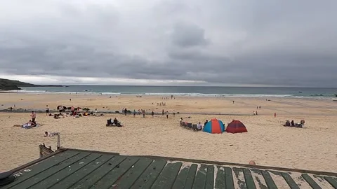 Beach England Slow Motion Stock Footage 163094016